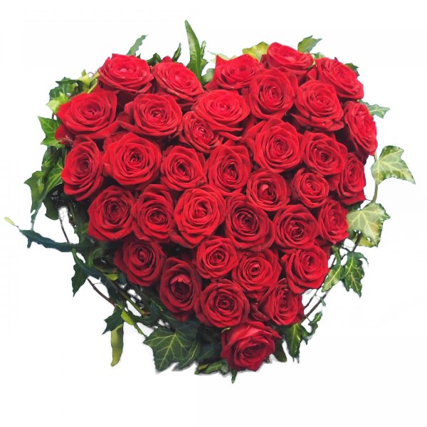 Herzform mit roten Rosen I Bild 2